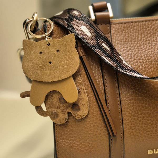 Sleutelhanger Kat Bruin - Groen