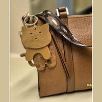 Sleutelhanger Kat Bruin - Paars